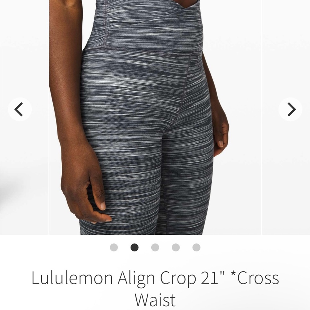 🖤Lululemon  Align Cropped Dark Grey High-Waisted Performance size 4 Looks new - Picture 2 of 11